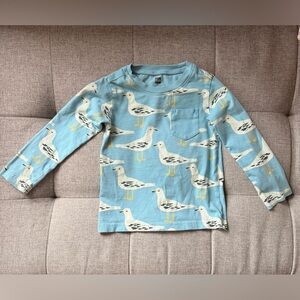 Tea Collection Light Blue Seagull Long Sleeve Tee